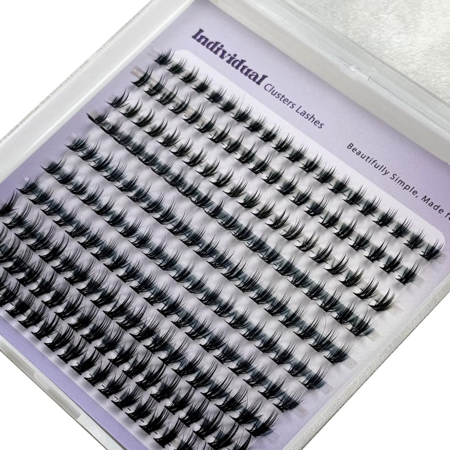 HBZGTLAD Wimperncluster Katzenaugen, 110 Fächer, Black, Unisex - Bild 6