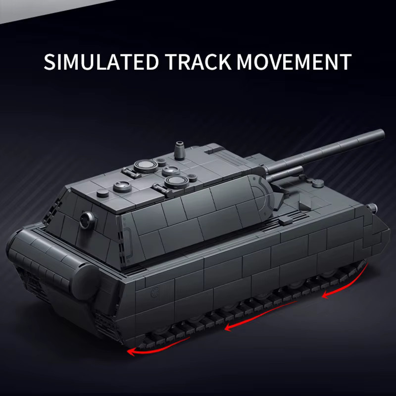 BXA Weltkrieg II Maus Schwerer Panzer, Bausteine Set, 1/35 Maßstab, ab 6 Jahren - Bild 2