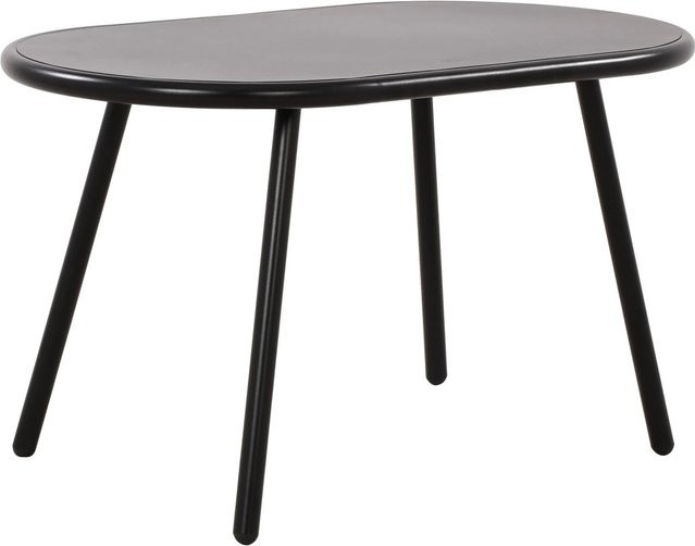 DELUKE Couchtisch VORIN in Schwarz, ovaler Beistelltisch aus Polypropylen, B/T/H: 80 x 45 x 45 cm - Bild 1