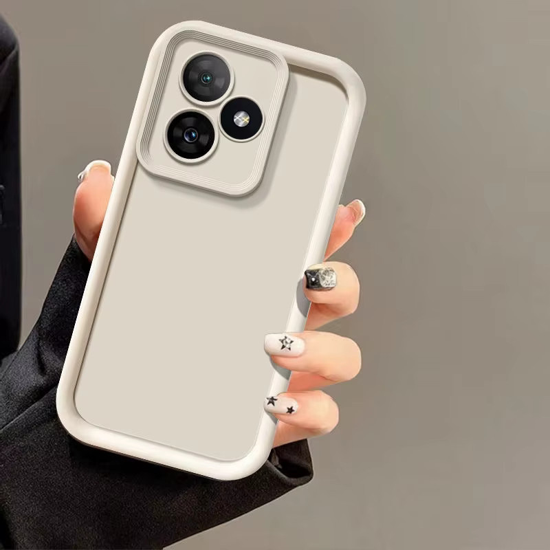 Luxuriöse matte Handyhülle für Honor X5c Plus, Honor X5c und Honor Play 10A mit Anti-Fall-Schutz in Weiß und Beige - Bild 1