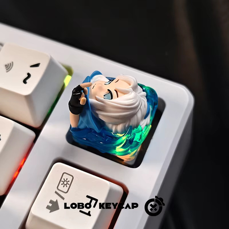 Lobo Jett Keycap Valorant Lichtdurchlässige Harzguss Einzelne Keycap für mechanische Tastaturen Multicolour - Bild 3