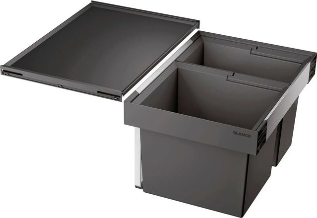Blanco Abfallsammler Flexon II 60/2 in Anthrazit mit Flip-Deckel, B/T/H: 60,0 x 40,0 x 35,5 cm - Bild 1