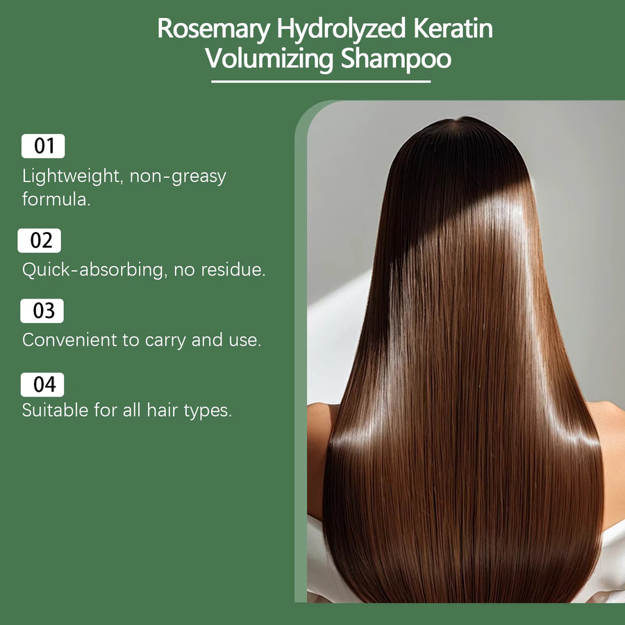 HOEGOA Rosmarin-Keratin-Volumen-Shampoo, 220 ml, für strapaziertes Haar - Bild 5