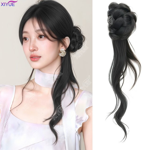 XIYUE Synthetischer Haarknoten für Damen, Haarband, Blütenknospe - Bild 1
