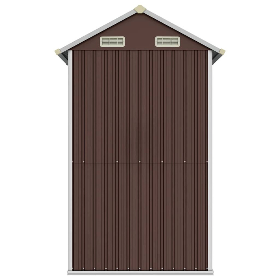 vidaXL Gerätehaus aus verzinktem Stahl in Braun, B/T/H: 192 x 152,5 x 237 cm - Bild 3
