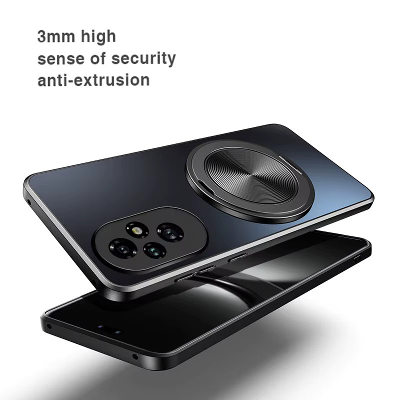 LYYDFUMAN Magnetische Schutzhülle für Huawei Honor 300 200 100 90 70 50 Pro SE mit 360 Grad drehbarem Ring Ständer in Schwarz und Blau - Bild 6