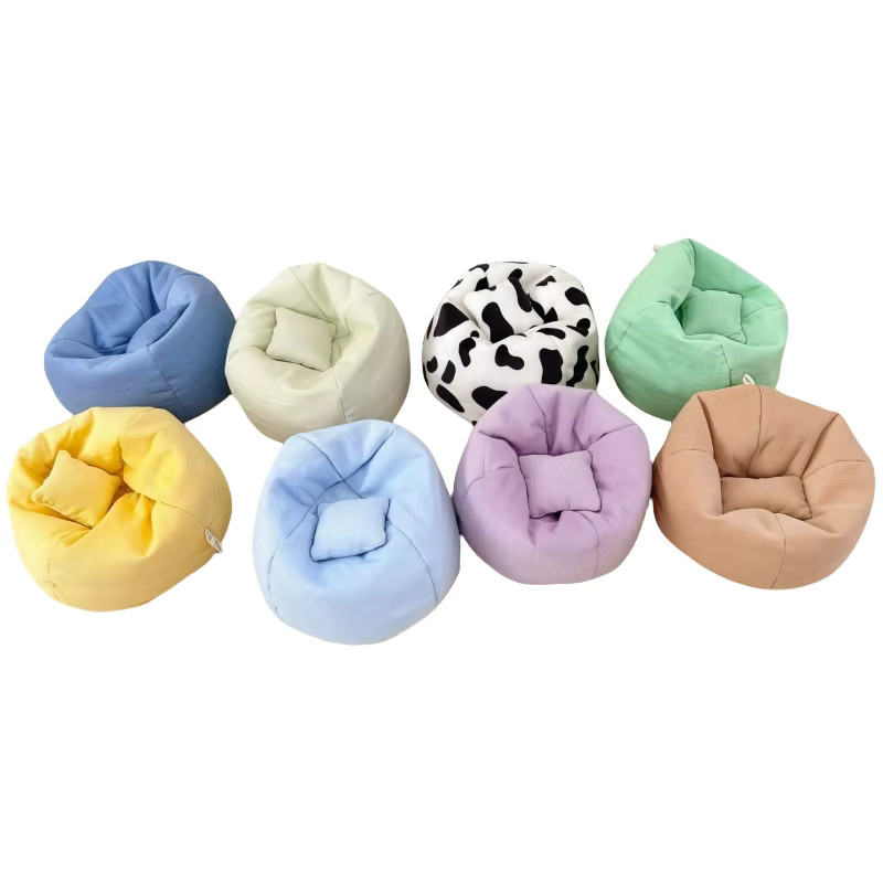 ZHOUCHEN Labubu Puppensofa aus Plüsch für V1 V2 V3, buntes Mini-Sofabett Zubehör für Plüschpuppen, Höhe: 17 cm - Bild 3
