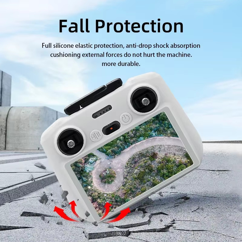 DJI Silikon-Schutzhülle für RC 2 Fernbedienung, kompatibel mit DJI Neo 2, Mini 4 Pro, Mini 5 Pro und Air 3S, Farbe: Grau - Bild 3
