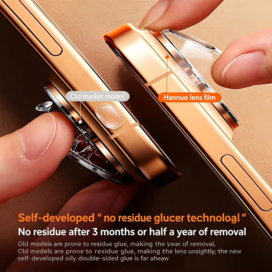 HANNUO Objektivschutzglas für iPhone 17 16 15 14 13 Pro Max und iPhone 17 Air, gehärtetes Glas als Linsenschutz, transparent - Bild 1
