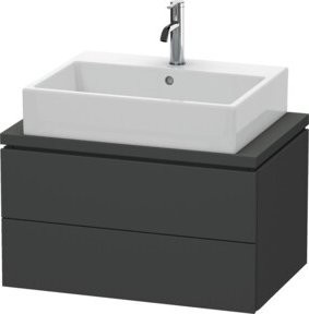 Duravit Waschtischunterschrank Compact L-Cube in Graphit Matt mit 2 Schubladen, B/T: 72 x 47,7 cm - Bild 1