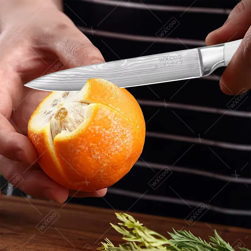 WXCOO Santoku-Messer mit Damaszener-Muster in Silber inklusive Geschenkbox - Bild 3