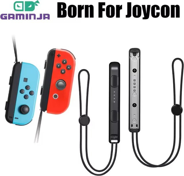 Nintendo Switch und OLED Joy-Con Handgelenk-Strap Controller Zubehör in Schwarz - Bild 1
