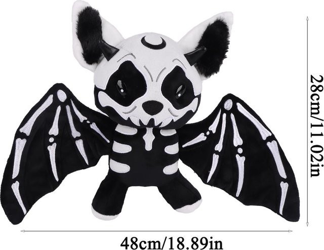 Yiran toy Halloween Skelett Fledermaus Plüschtier, 28cm, ab 3 Jahre - Bild 1