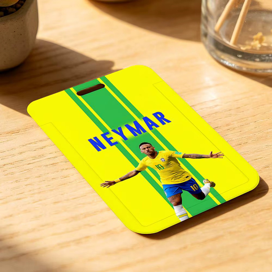 N-Neymar Fußball 10 Ausweishalter mit Lanyard in Gelb aus Kunststoff für Schule und Geschäftsausstellungen - Bild 5