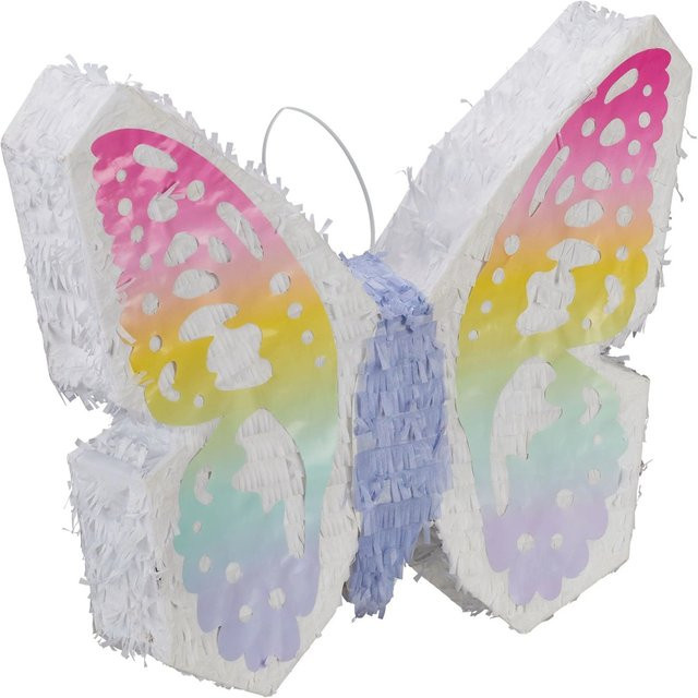 Relaxdays Pinata Schmetterling Papier/Pappe Bunt Befüllbar - Bild 1