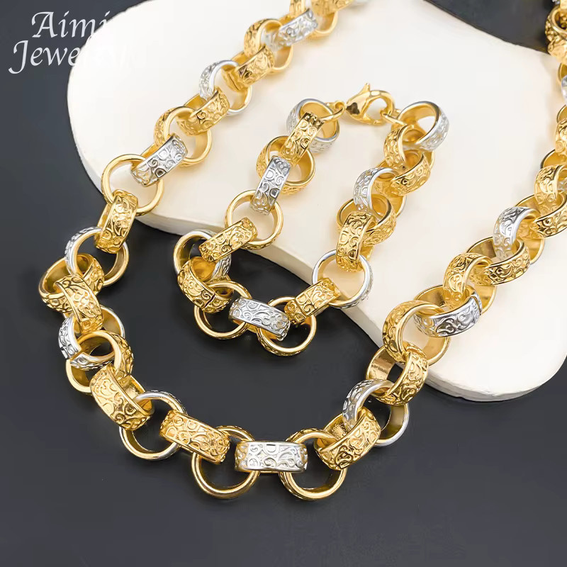 HIPUNK Schmuckset, Halskette, Armband, Gold - Bild 4