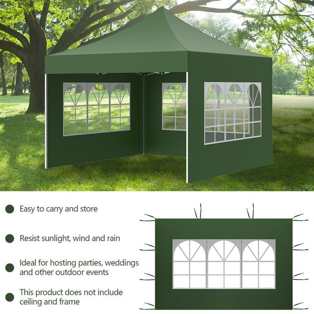 Wasserdichter Garten-Schatten-Unterstand aus grünem Oxford-Polyester für den Außenbereich, B/T: 300 x 200 cm - Bild 1