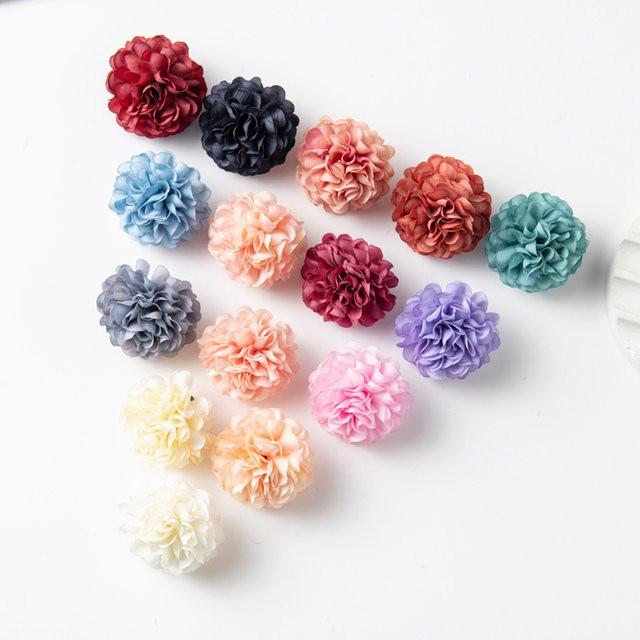TTCY Künstliche Chrysanthemen Blumen in Rundform, Textil, Mehrfarbig, für Hochzeit, Weihnachten und DIY-Dekoration - Bild 1