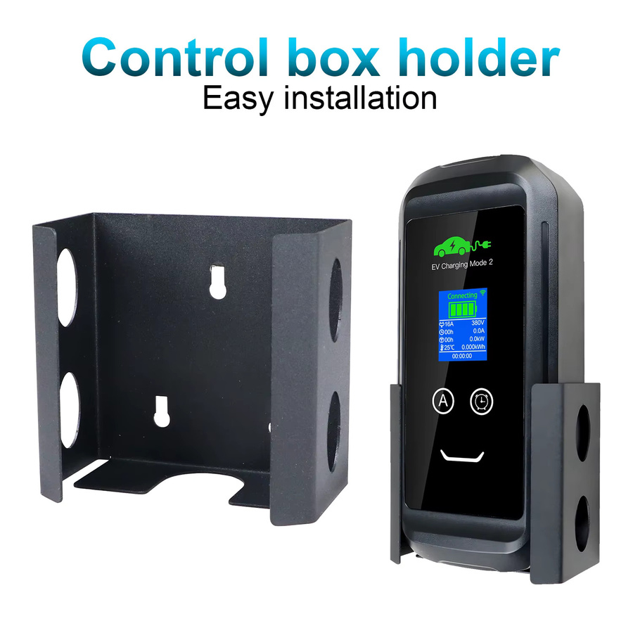 Kolanky EV Home Charging Wallbox-Halter aus Kunststoff und Eisen in Schwarz - Bild 3