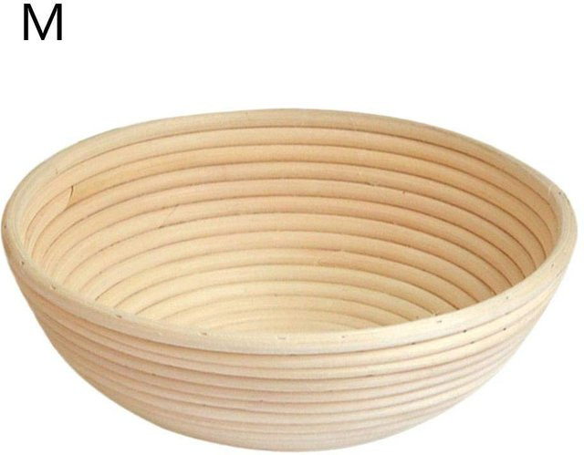 DIYelecs Rattan Gärkörbe für die Brotzubereitung, rund, beige - Bild 1