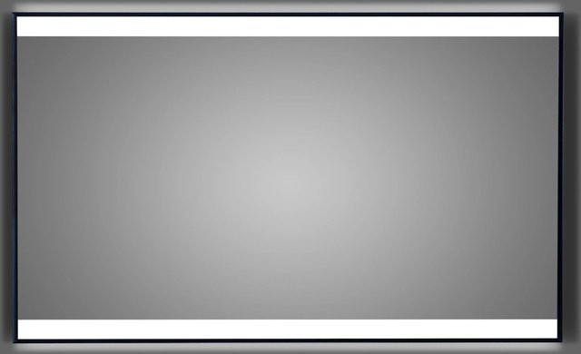 TALOS LED-Badspiegel in Mattschwarz mit Aluminiumrahmen, B/H: 120 x 70 cm - Bild 1