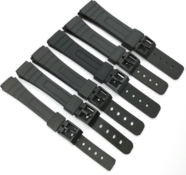 VNWCT Uhrenarmband Kunststoff, Schwarz, Unisex, Klassisch - Bild 1