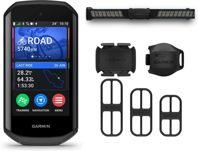 Garmin Edge 1050 Bundle GPS-Fahrradcomputer in Schwarz mit Herzfrequenzmessung und NFC-Zahlung - Bild 1