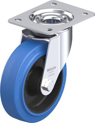 Blickle Lenkrolle LE-POEV 160R-SB in Blau und Schwarz mit 160 mm Rad-Durchmesser und einer Tragfähigkeit von max. 300 kg - Bild 1