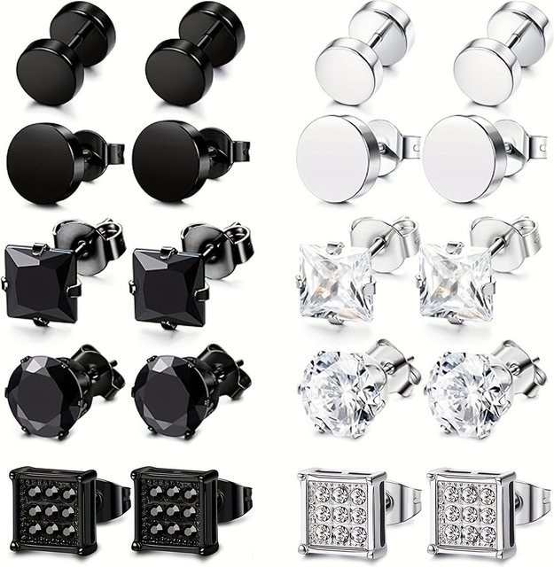 Ohrstecker Edelstahl, Zirkonia, Herren - Bild 1