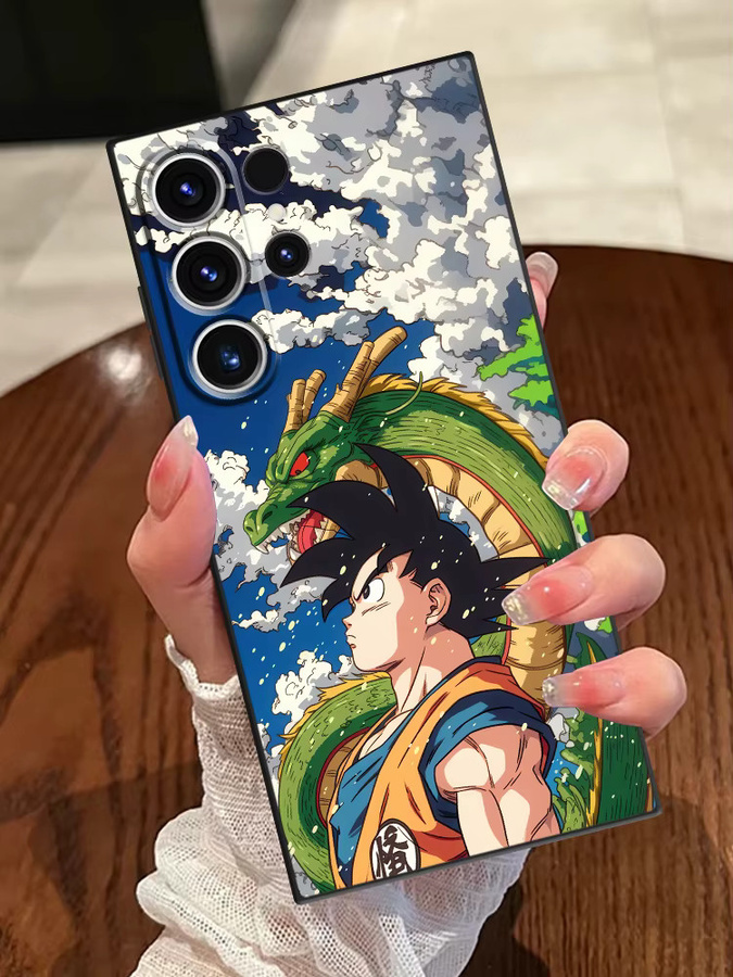 Schwarze weiche Handyhülle mit Dragon Ball Goku Motiv für Samsung Galaxy S20, S21 FE, S23 Ultra, S24 Plus und S25 Edge - Bild 4