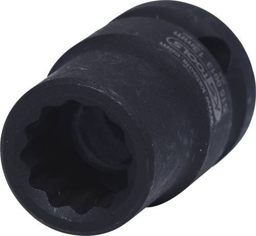 KS Tools 1/2" Kraft-Steckschlüsseleinsatz 13mm aus Chrome-Molybdän-Stahl in Schwarz - Bild 1