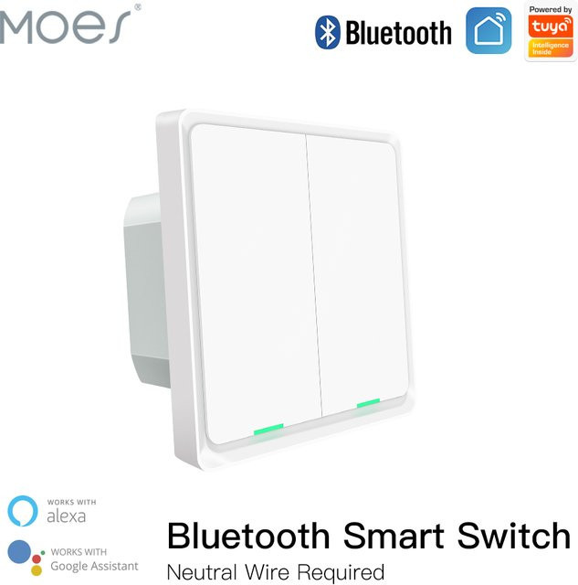 Tuya Bluetooth Smart Lichtschalter in Weiß mit Neutralleiter erforderlich und Multi-Control Association Funktion - Bild 1