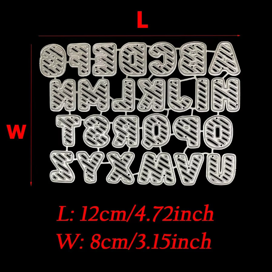 A bis Z Alphabet-Metallstanzformen in Silber für DIY Scrapbooking, Album- und Kartenherstellung - Bild 2