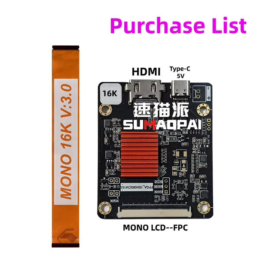 SUMAOPAI 10,1 Zoll 16K Monochromer LCD-Bildschirm mit 385 nm Gelbpolarisator für 3D-Drucker in der Schmuck- und Zahnerstellung - Bild 2