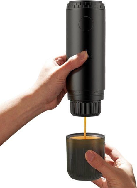 KONNWEI Elektrische 2-in-1 Kaffeemaschine für Kapseln und Pulver mit 20 Bar Druck und wiederaufladbarem 7800-mAh-Akku in Schwarz - Bild 1