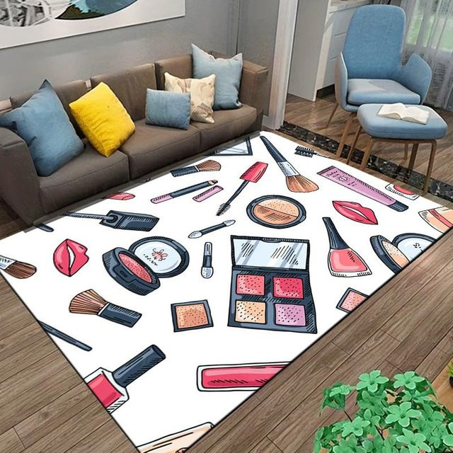 Waschbarer Rutschfester Teppich von Binchi Furniture in Multicolour für Wohnzimmer und Schlafzimmer B/B: 60 x 40 cm - Bild 1