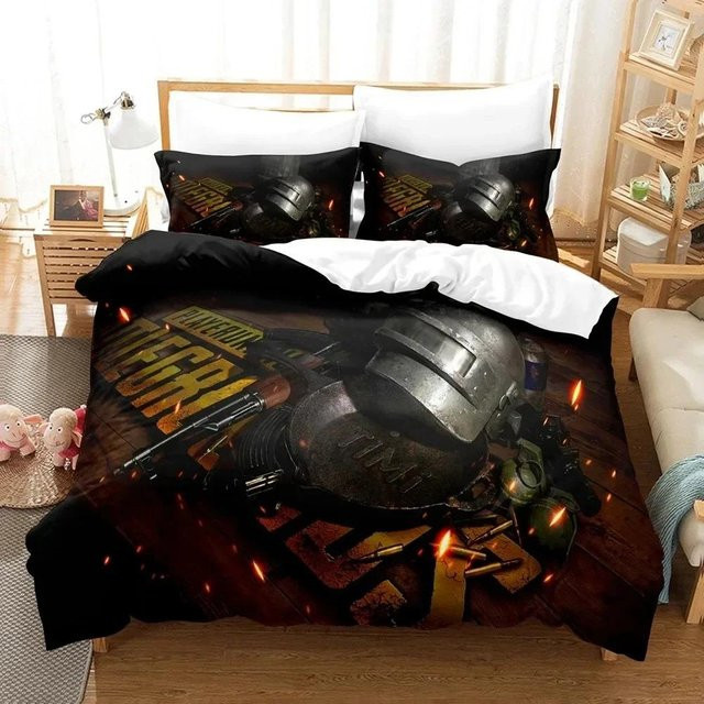 Bettwäsche Set Battlegrounds PUBG mit Bettbezug und Kissenbezug, Mehrfarbig, B/H: 173 x 218 cm - Bild 1