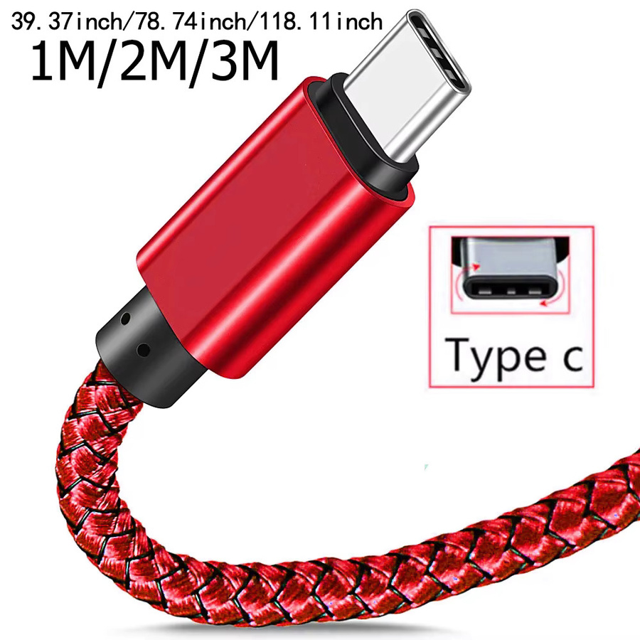 Koovesy USB Typ C Kabel in Grün, geflochtenes Nylon für schnelles Laden und Datensynchronisation mit 2,4 A - Bild 2