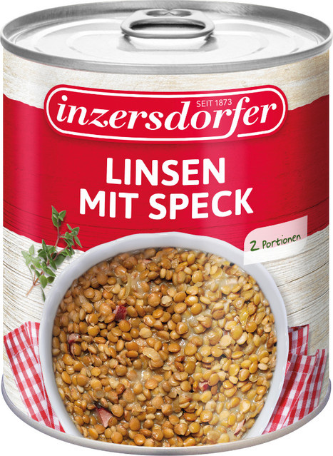 Inzersdorfer Linsen mit Speck 800 g - Bild 1