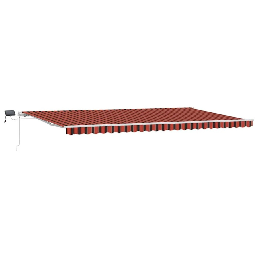 vidaXL Einziehbare Markise mit ausfahrbaren Armen in Orange und Braun, B: 600 cm, T: 300 cm - Bild 2