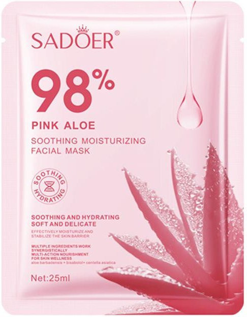 SADOER Aloe Vera Kollagen Feuchtigkeitsmaske, Normale Haut, Unisex - Bild 1