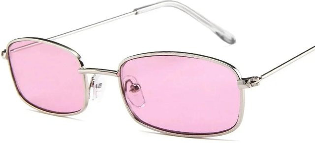 Yiran bag Sonnenbrille Rechteckig, Metall, Unisex, White - Bild 1