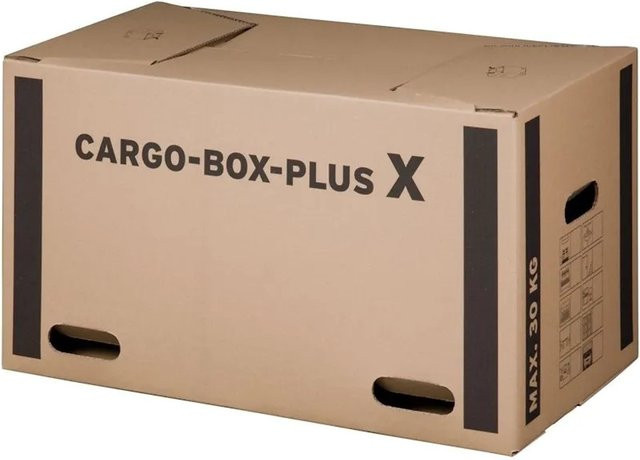 PROREGAL Umzugskarton Cargobox XL Braun Doppelwellig mit Schmetterlingsboden und Grifflöchern B/T/H: 66,0 x 35,0 x 36,0 cm - Bild 1