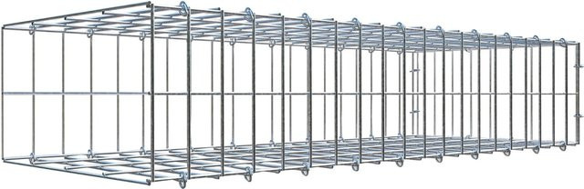 Gabiona C-Ring Anbaukorb Typ 2, silbergrau, Maschenweite: 5 x 10 cm, B/T/H: 20 x 100 x 40 cm - Bild 1