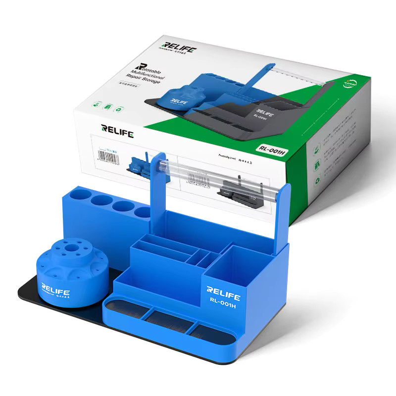 Relife RL-001H Intelligentes Reparatur-Lagerregal mit 360 Grad Rotation und magnetischem Speicher, Blau, B/T/H: 25,5 x 13,0 x 7,3 cm - Bild 4