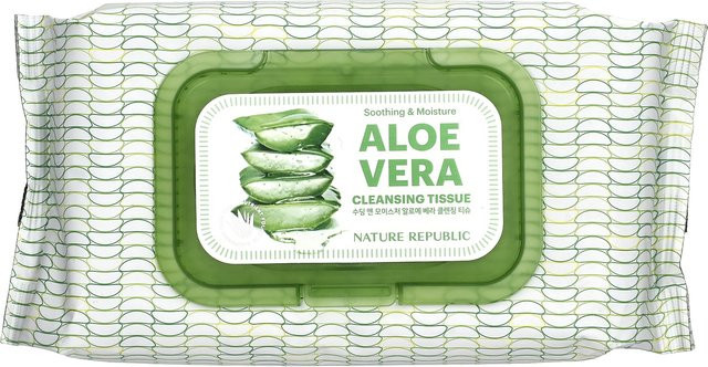 Nature Republic Aloe Vera Reinigungstücher, 80 Blatt - Bild 1
