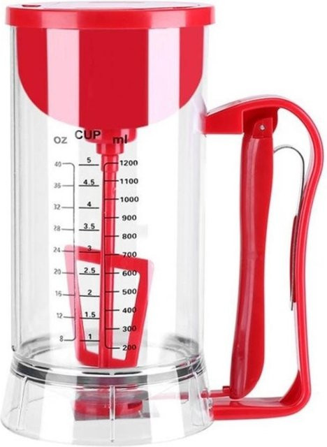 CosyHome Elektrischer Pfannkuchen-Teig-Dispenser in Rot und Transparent - Bild 1