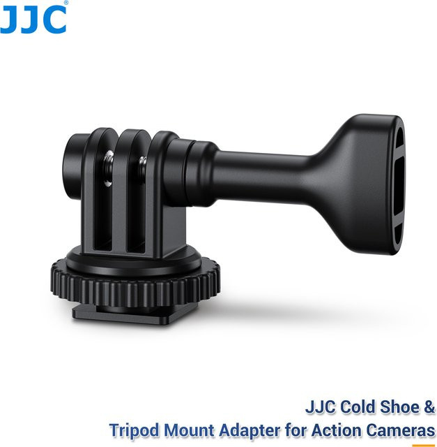 JJC Upgrade Stativadapter mit 20 Schraubenlöchern für DJI Osmo, GoPro Hero 13 12 11 10 9 8 und Insta360 X4 in Schwarz - Bild 1