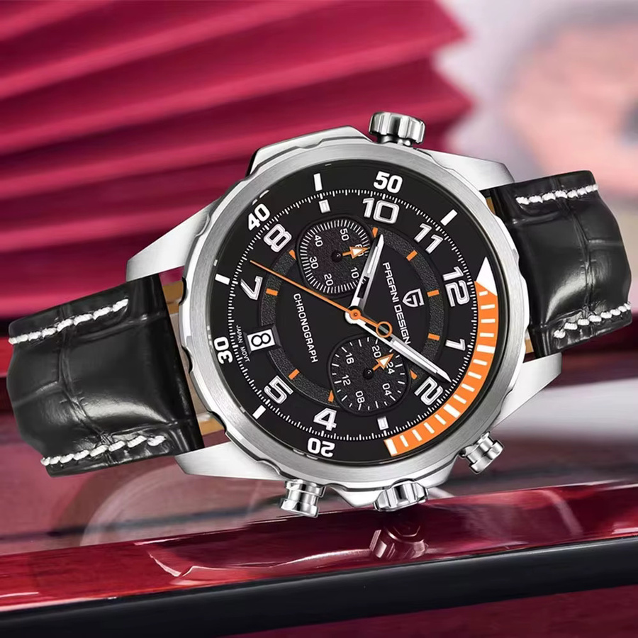 PAGANI DESIGN Chronograph, Quarz, Edelstahl, Blau, Herren - Bild 6