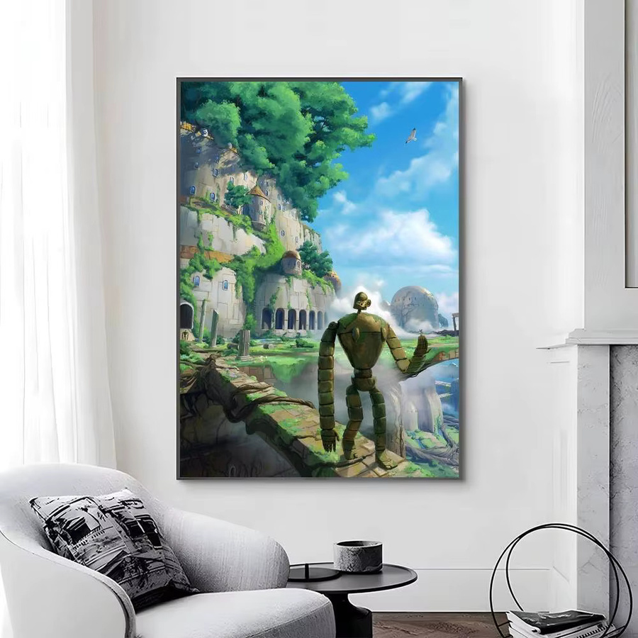 Selbstklebender Anime-Poster L-Laputa C-Castle Sky aus Papier in Mehrfarbig - Bild 5